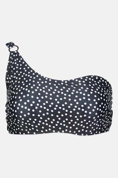Ivory Rose Women Non Padded Underwired Polka Dots Swimwear, Black