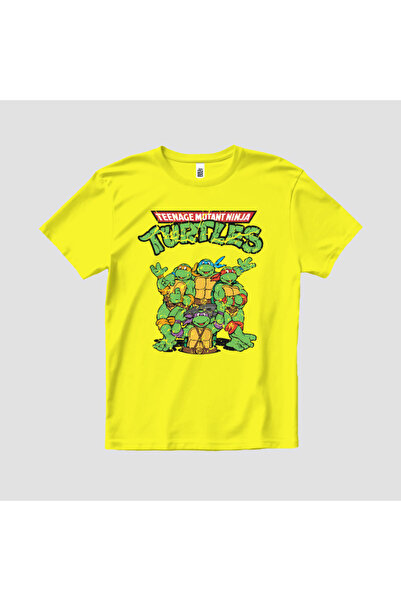 Built By Crazy تي شيرت للأطفال بشعار Ninja Turtles Group للجنسين