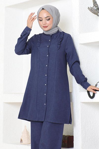 Modamihram Indigo Set - Ruffle Detailed, Model 19224