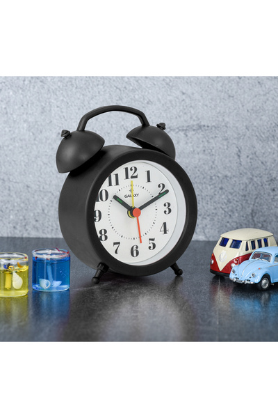 EMORES Mini Boy Akar Saniyeli Alarmlı Analog Masa Saati  ÇALAR SAAT