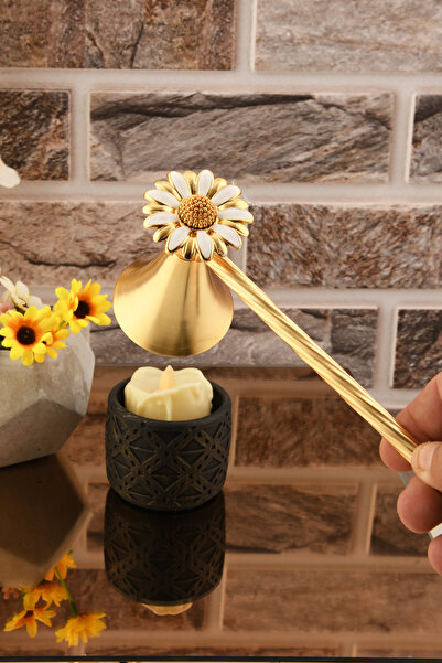 TR Turan Collection PAPATYA Figürlü Mum Söndürme Aleti Metal Mum Söndürücü Al...