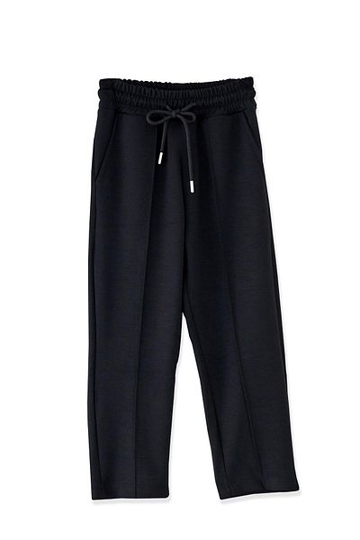 Katia&Bony Pantaloni de sport pentru fetiță, de culoare neagră, cu nervuri, cu talie