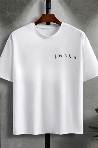 Massgai Μοτίβο κράνους κινητήρα Unisex - Oversize κοντομάνικο 100% βαμβακερό μπλουζάκι