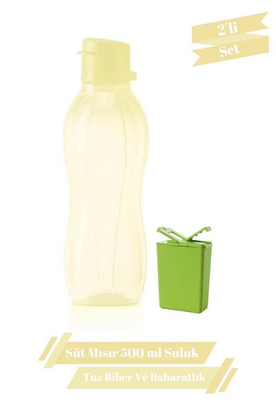 Tupperware Milk Corn 500 ml Water Bottle Water Bottle Salt Bottle Black Pepper Bottle Eco-Friendly Set of 2
