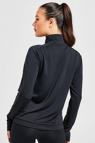 Nike Dri Fit Swoosh 1/4 Zip Running Femei Balck Femei Jumătate Fermoar Running Top Hanorac Negru