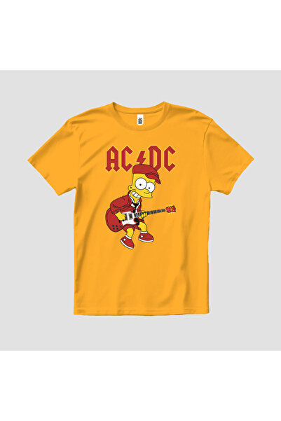 Built By Crazy Bart Simpson ACDC visokonaponska unisex dečija majica