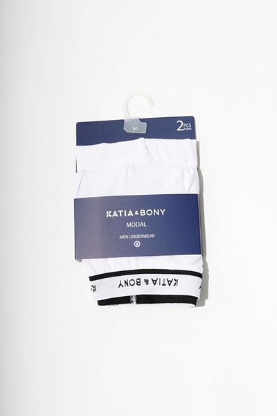 Katia&Bony Πακέτο 2 ανδρικών slips Modal Λευκό/λευκό