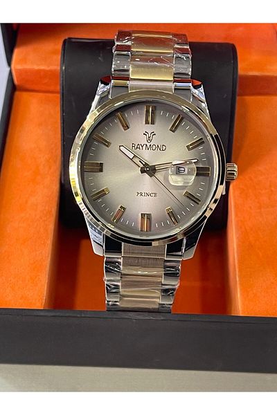 Raymond Raymon Double Color Steel Band Men's Wrist Watch