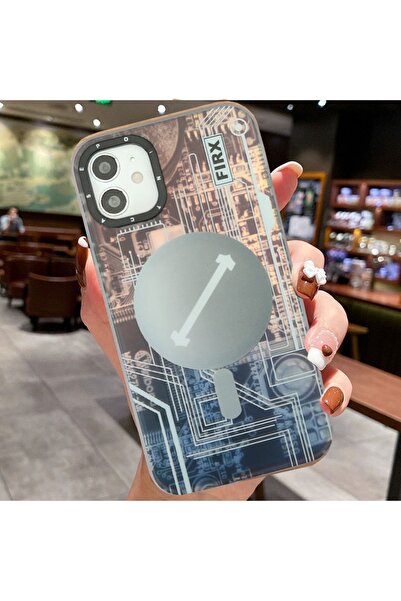 3GEN CASE İPHONE 11 UYUMLU TECHNOLOGY DESENLİ HOLOGRAM RENK DEĞİŞTİREN MAGSAF...