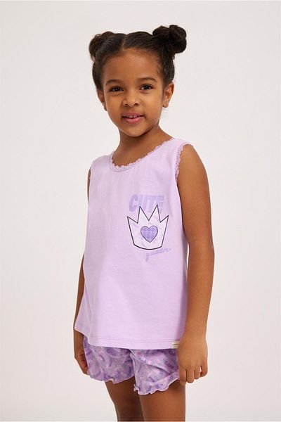 Katia&Bony Top de pijama pentru fete din dantela Lavanda Liliac