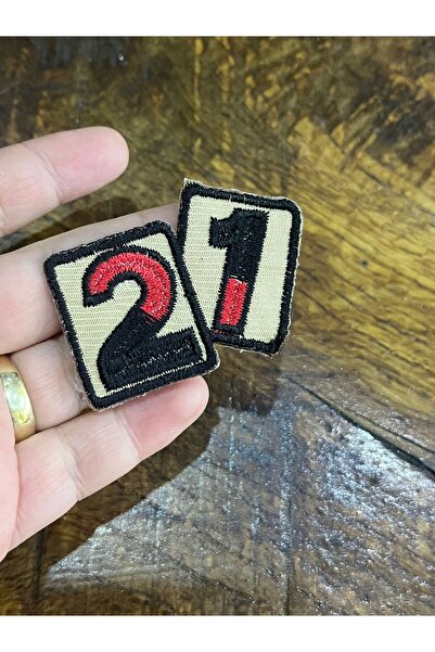 Gönülden Tasarım APLICAȚIE DE CUSUT ARMĂ CU 21 NUMERE 5X3 CM