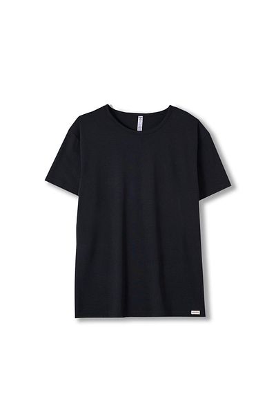 Katia&Bony Ανδρικό μαύρο μπλουζάκι - Basic Modal, O-Neck