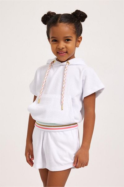 Katia&Bony Fun Giraffe Girl's Towel Sweatshirt White
