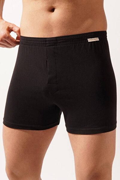 Katia&Bony 2 Συσκευασία Basic New Modal Loose Fit Ανδρικό μπόξερ Μαύρο/Μαύρο