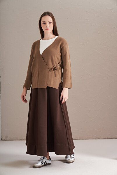 Mevra Jachetă maro din tricotaje