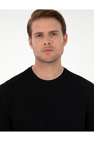 Pierre Cardin PIERRE CARDIN ПЛЪТЕН СУИТШЪРТ С РЕГУЛЯРНА КРОЯ