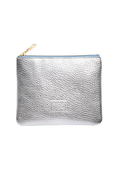 Leather Paper Mini Silver Leather Wallet