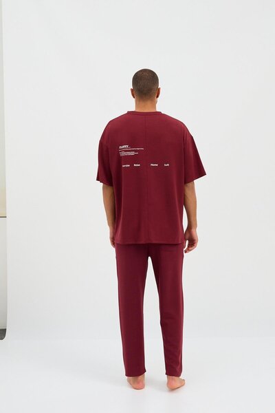 Katia&Bony Claret Red Ανδρικό Modal Fluffy T-Shirt - Basic