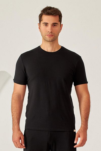 Katia&Bony Ανδρικό μαύρο T-Shirt - Crew Neck, Πολύχρωμο