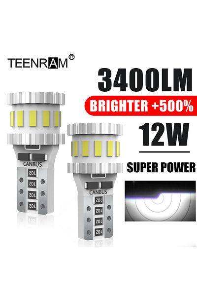Choice 12W T10 W5W Small Lamps 3400LM Super Bright Clearance Lamps 6000K 360 Degree Lighting 12V Canbus ...