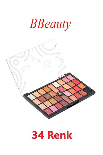 BBeauty Nude Diva Eyes 34 - Eyeshadow Palette, Pearlescent and Shimmer Matte Color Eyeshadow Palette
