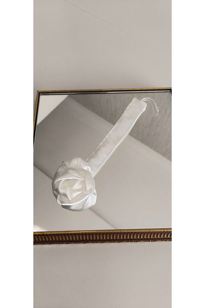 nisbutik aksesuar Satin Baby Pacifier Strap with Fancy Roses