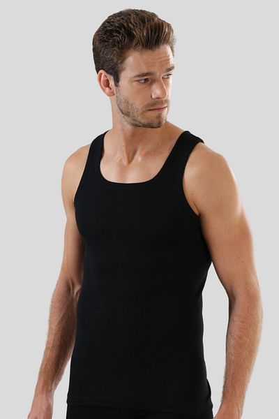 Arma Yıldız Men's Athlete Black Rib 100% Cotton