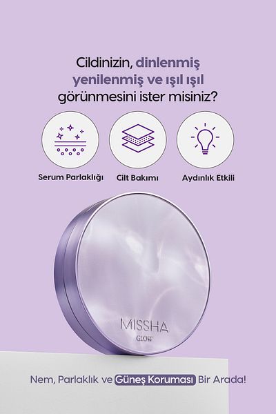 Missha No.23 Sand Color - Intense Concealer, Moist and Bright Finish Glow Layering Fit Cushion Spf50+/Pa++++