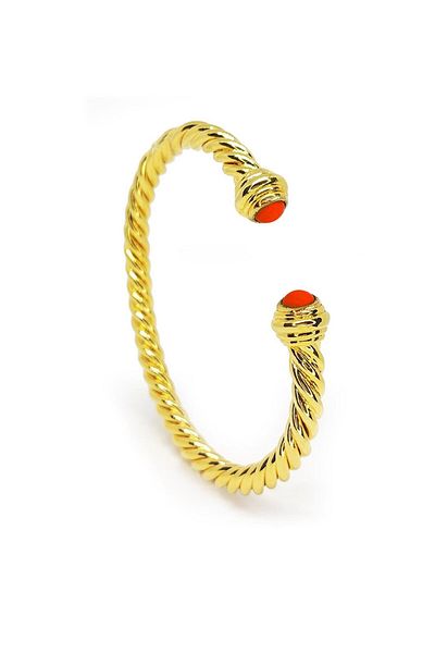 Ma Atölye Simple Coral Women's Twisted Bracelet