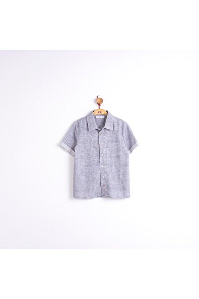 nk kids Хлопчача короткорукава сорочка з льону