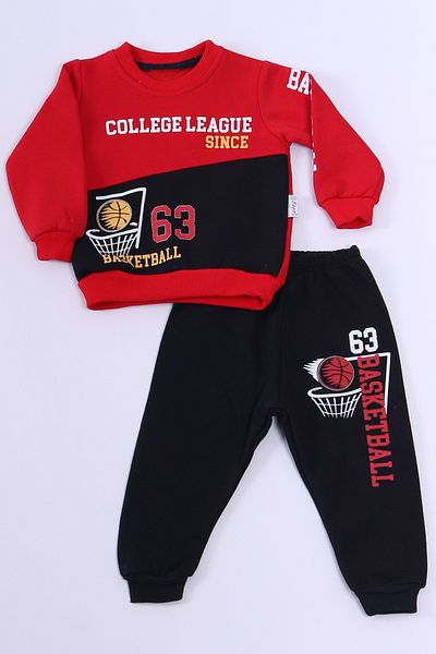 HÇM Baby Boy 3 Yarn Tracksuit Set - Basketball Printed A45
