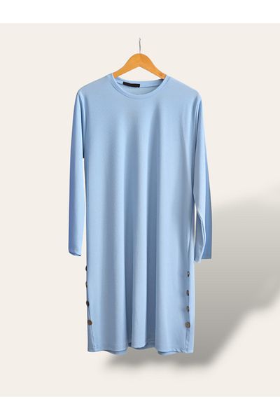 ENDAMIM Large Size Tunic - Twist Knitted Fabric, Lycra