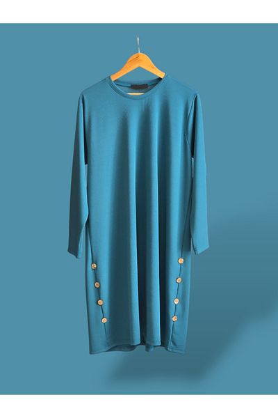 ENDAMIM Τουνίκ Plus Size - Πλεκτό ύφασμα και Lycra