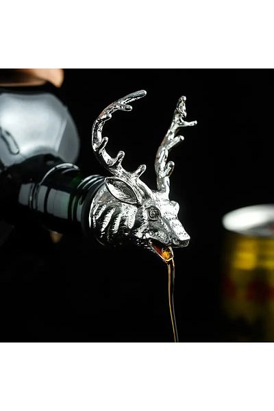 YAPIŞKAN STORE Deer Head Wine Pourer Bottle Mouthpiece