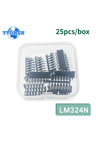 YTDMEN 25pcs/box Integrated Circuits LM324N Operational Amplifiers LM324 DIP-...