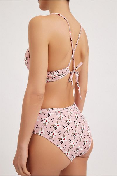 Katia&Bony Flowers Women's Bikini Bottom Powder