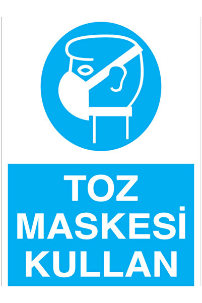 Toz Maskesi Kullan Uyarı Tabelası - 50x70 Foreks - TGM3