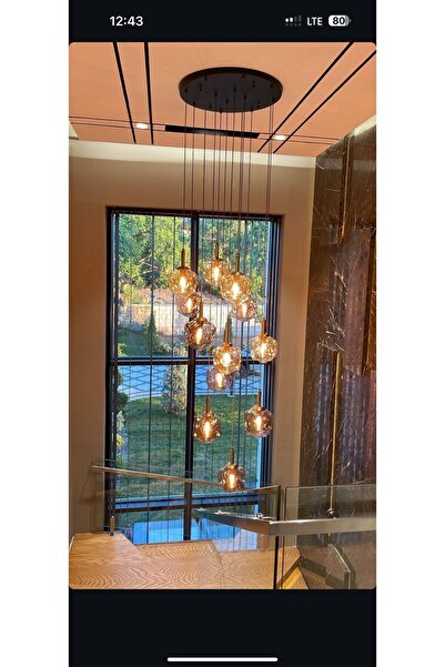 Beyaz Aydınlatma Galeri boşluğu sarkıt avize