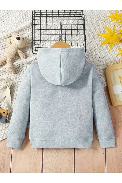 Pink Sky Printed Gray Kids Sweatshirt