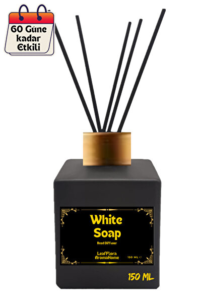 LeafFlora AromaHome Beyaz Sabun Çubuklu Banyo Kokusu 150 ML - 60 Gün Etkili