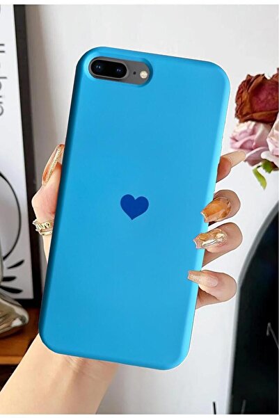 3GEN CASE حافظة مخملية متوافقة مع هاتف iPhone 7 Plus وiPhone 8 Plus مع شعار قلب