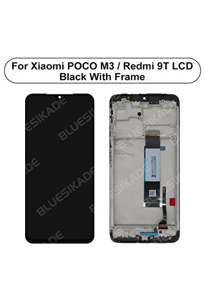 Choice شاشة LCD سوداء مع إطار مقاس 6.53 بوصة لهاتف Poco M3 Redmi 9T، شاشة لمس...