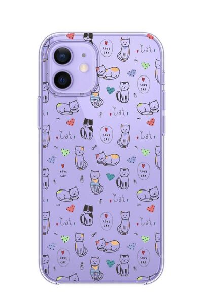 3GEN CASE İphone 12-İphone 12 Pro Uyumlu Desenli Şeffaf Silikon Kılıf