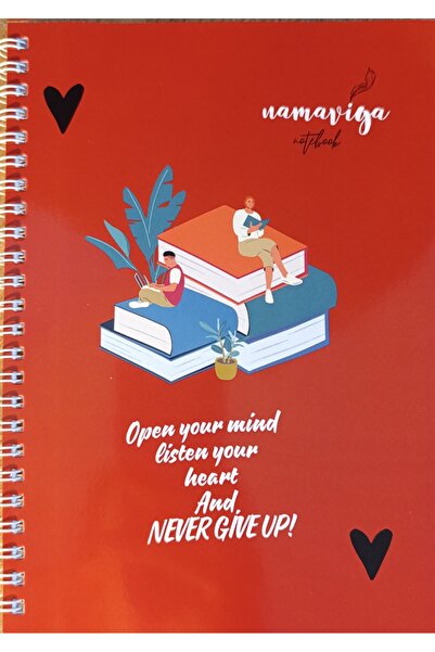 namaviga notebook A5 Spiralli Okul Defteri 100 sayfa-Çizgisiz