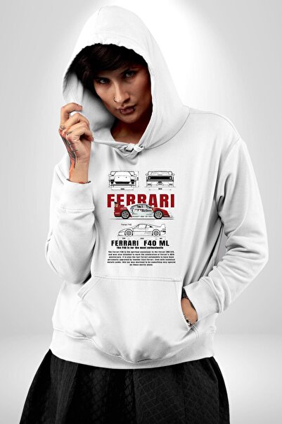 Angemiel McLaren P1 Γυναικεία Ανδρικά - Φούτερ με κουκούλα με λευκή κουκούλα