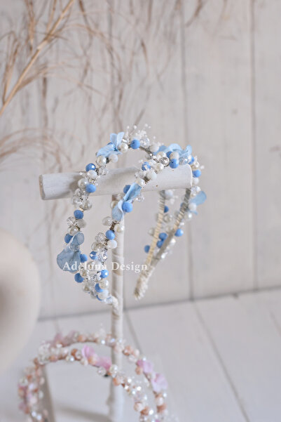 Tasarım Mavi Kristalli, Mavi Çiçekli Taç