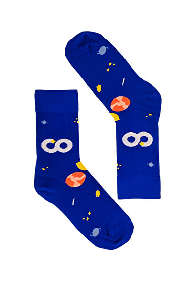 Shuttle Park Унисекс чорапи до глезена с шарки, син цвят и шарки, внос от специална серия