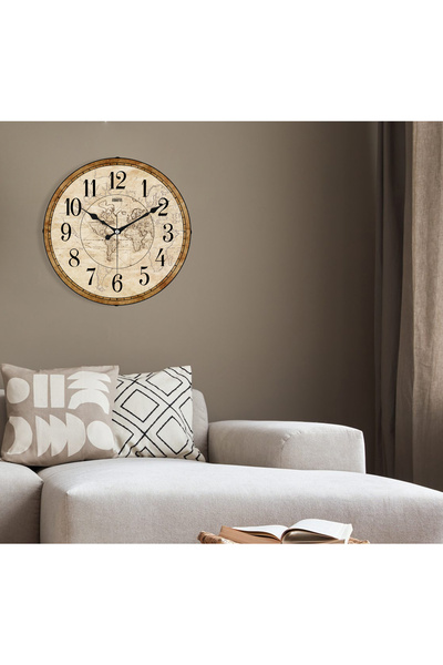 EMORES Gerçek Bombe Cam Akar Saniye Sessiz Mekanizma Dekoratif Duvar Saati 36 Cm