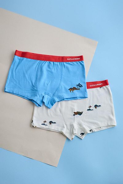 Katia&Bony Αγόρια - 2 Pack Ecru Safari Boxers
