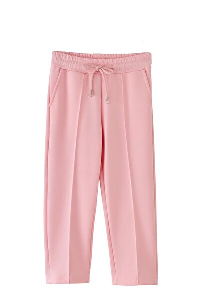 Katia&Bony Women's Pink Colored Tie-Up Waist Sweatpants